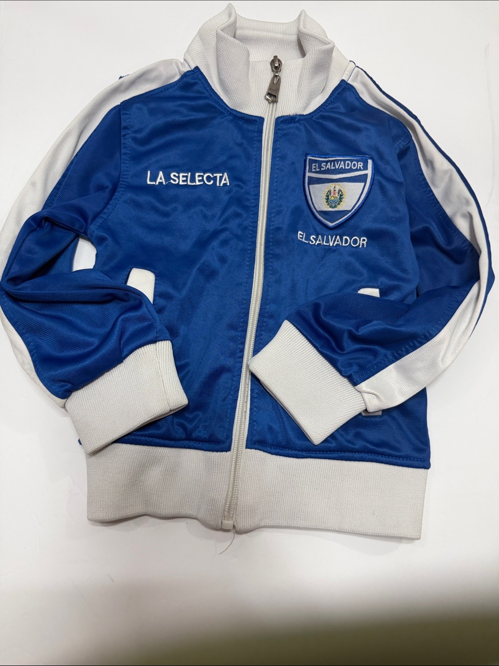 JM Collection Kids Blue & White El Salvador Track Jacket